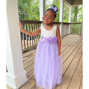 Dusty Purple Flower Girl Dress . Lilac Vintage Girl's - Etsy