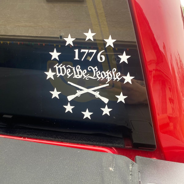 We the People 1776 Circle of Stars 2nd Amendment Car Truck Van Window ...
