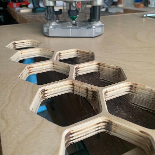 Honeycomb Router Template (clear Acrylic) - Etsy