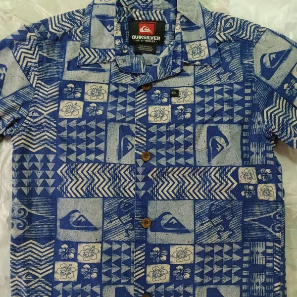 Abstract Blue Hawaiian Shirt
