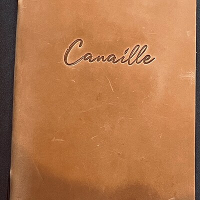 Leather Menu Cover A4 With Elastic Center Holder Menu Holder With ...