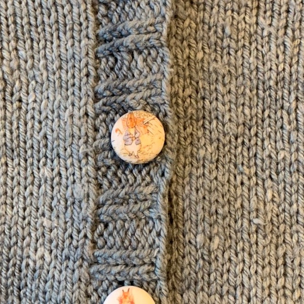 Fabric Buttons, Peter Rabbit Family Buttons, Beatrix Potter Shank ...