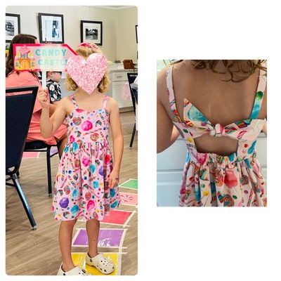 Girls Pastel Floral Print Summer Dress