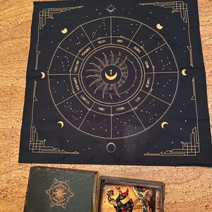Black & Gold Tarot Cloth for Spread - Etsy