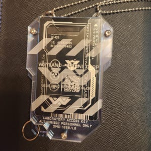 Personalised Weyland Yutani Access ID Laser Engraved Aluminium