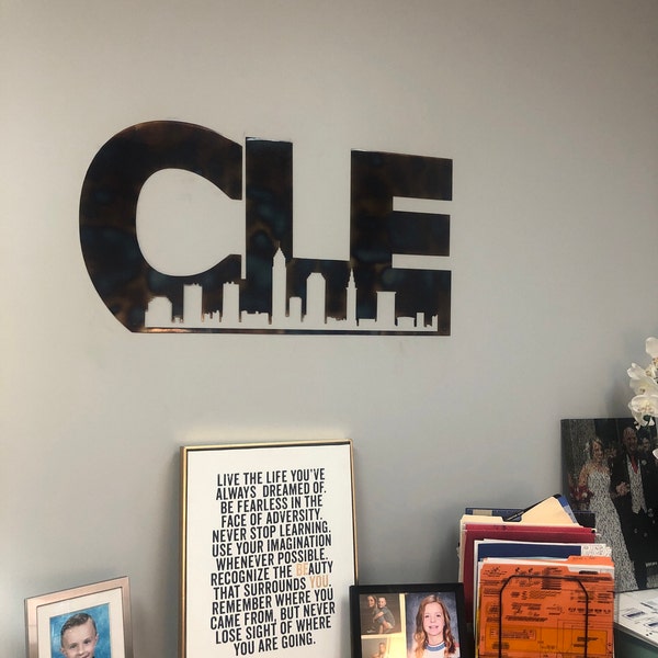 Cleveland, CLE Skyline - Etsy