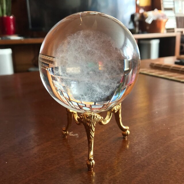 Alloy Crystal Ball Display Stand – Gold, Large, For Home/Office Decor – Holder For Spheres, Eggs, Trinkets