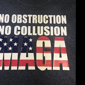 No Collusion No Obstruction Tshirt With Us Flag Vintage No Collusion No Obstruction Tshirt With Us Flag Vintage