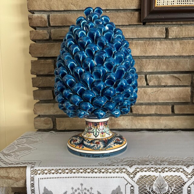 シチリア産の松ぼっくり/シチリア産の陶器の松ぼっくり - Etsy 日本