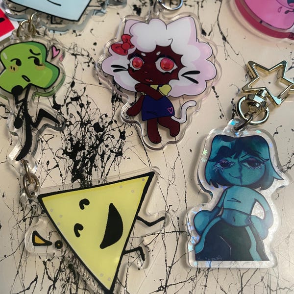 Springy Holographic Keychain Inanimate Insanity Object Shows - Etsy