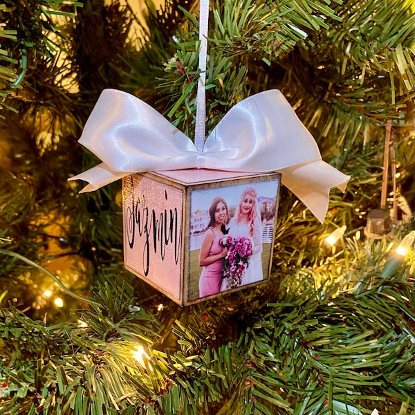 Personalized Photo Ornament Wood Block - Etsy