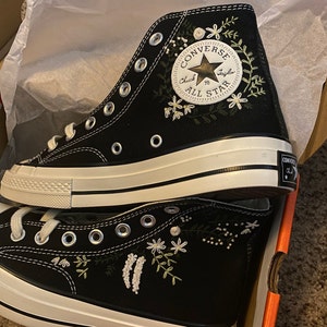 Converse Custom Floral Embroidery Converse Custom Embroidery Converse ...