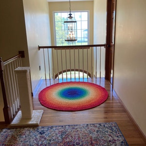 48 Pastel Rainbow Rug Made From Braided New T Shirt | Etsy