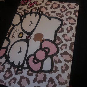Leopard Print Hello Kitty MacBook Protective Case Personalized