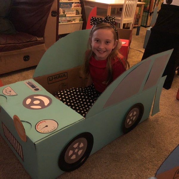 Movie Night Cardboard Box Car Template - Cardboard Box Car Custom ...
