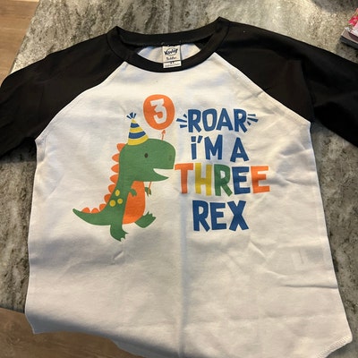 T-rex Birthday Shirt Dinosaur Birthday Shirt I'm 3 Hear Me Roar ...