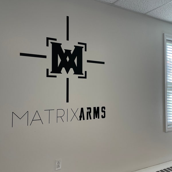 Company Name Logo Wall Decal Custom Text Window Sticker Custom Vinyl ...