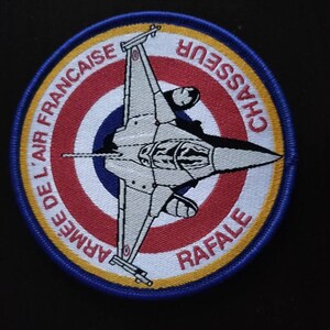 Patch Brodé Rafale Armée De L'Air - 8 Cm - Thermocollant - Collection Militaria
