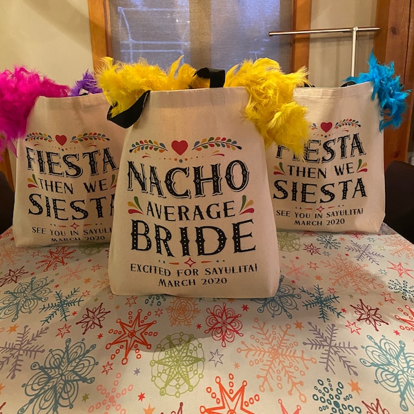 Personalized Mexico Tote Bags for Final Fiesta Bachelorette Party ...