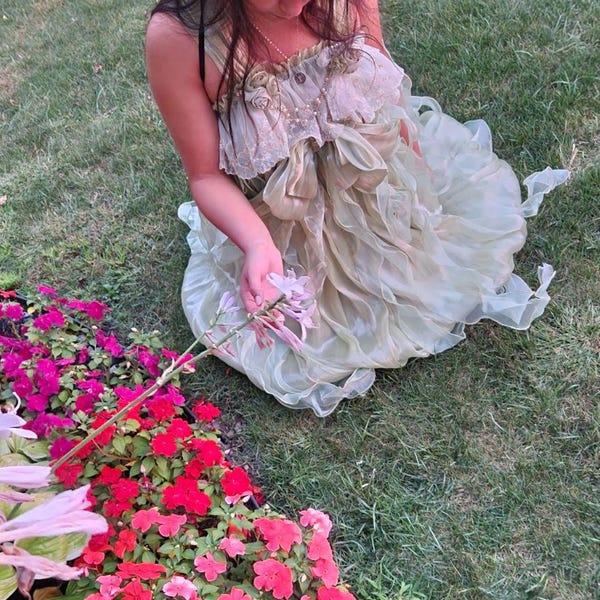 little cotton clothes  June Pointelle Dress in Tulip Floral