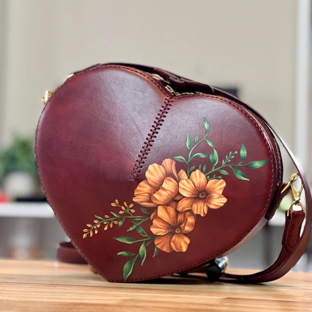 バッグ original leather heart bag Cute Heart Shaped Purse for Women Faux Leather Heart