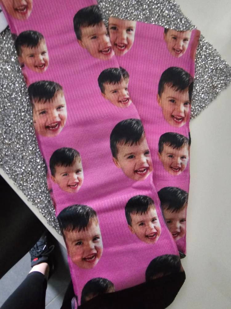 Custom Face Socks Printed With Loved Ones Face Make A Fantastic Unique Personalised Gift
