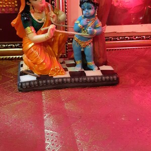 Buy Hand Crafted Maa Yashoda Binding Baby Krishna-hindu God and ...