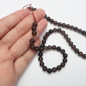 Natural Smokey Quartz Beads, Round, Full Strand, 4mm, 6mm, 10mm, or ...