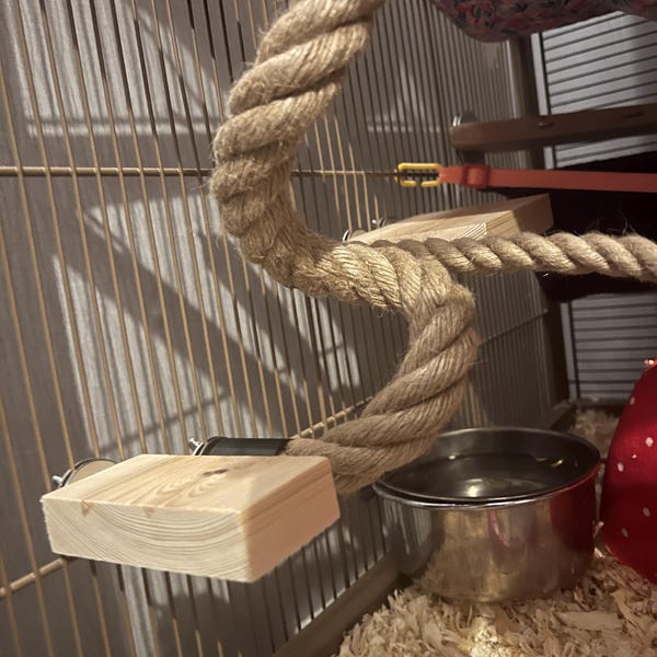 Natural Jute Rope Net 65 X 40cm for Large Cage With Corner Extenders ...