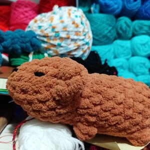 かぎ針編みカピバラ模様 NO SEW PDFダウンロード ミニカピバラ