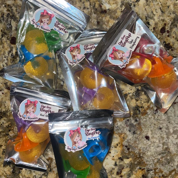 Dye Free Ring Pops Etsy Dye Free Ring Pops Etsy