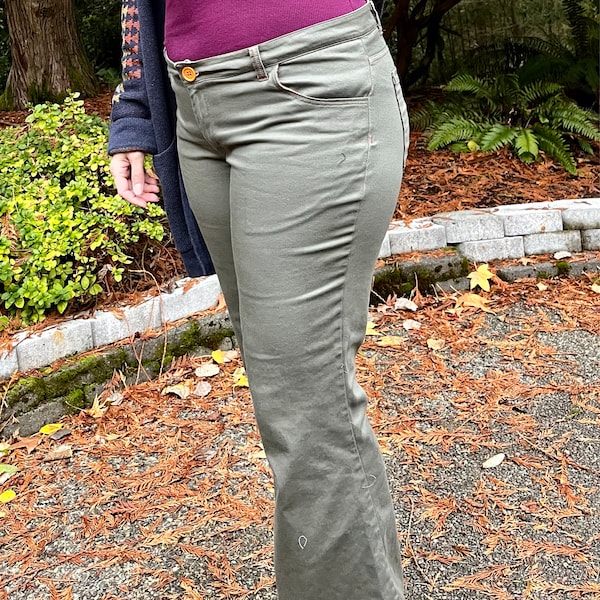 PDF Jeans Sewing Pattern Flared Leg Jeans, Sizes US 0-16 - Etsy