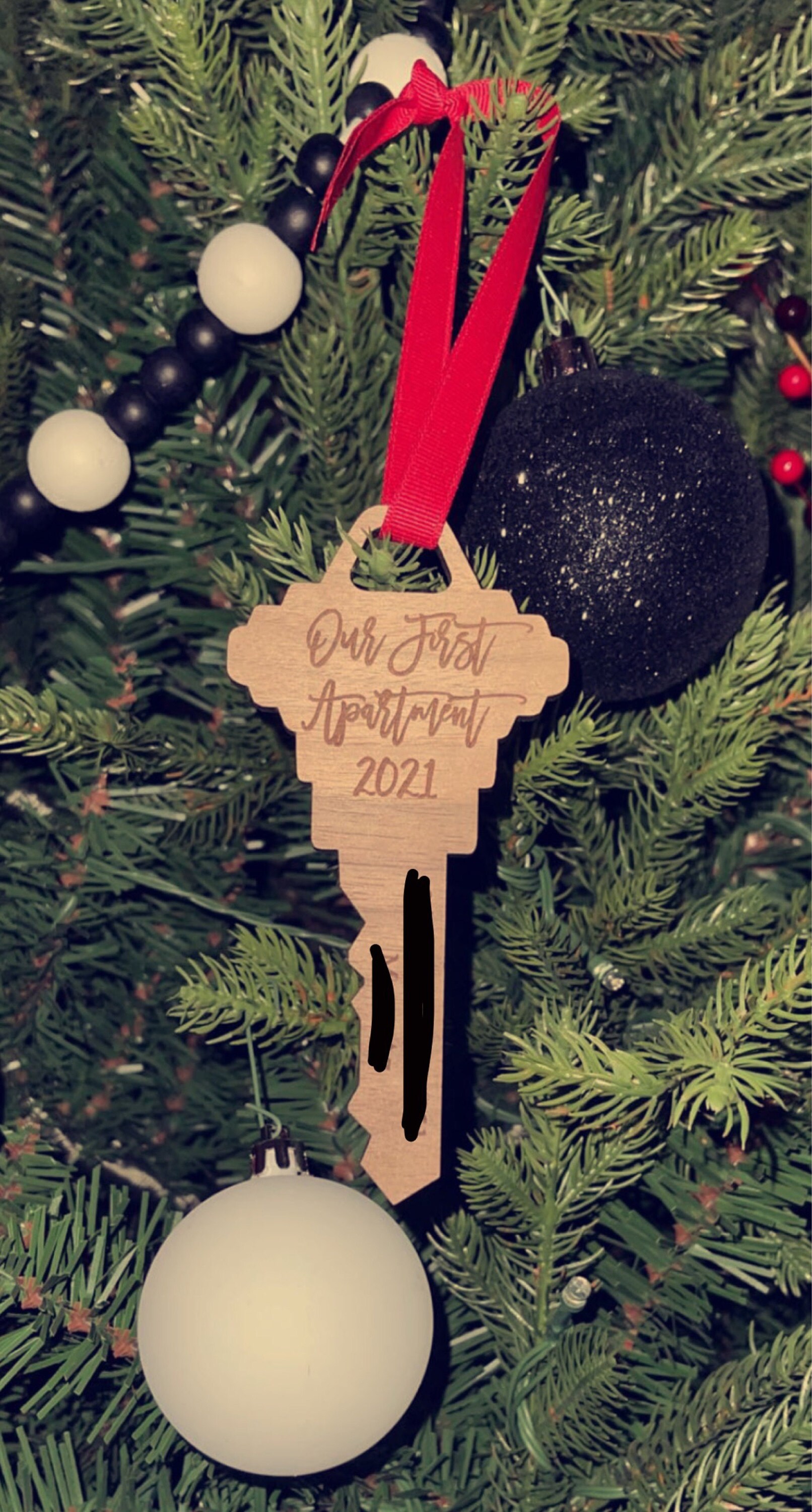 Our First Apartment Home 2025 holiday ornament - moving in together gift, Valentines Day | JW Design Studio