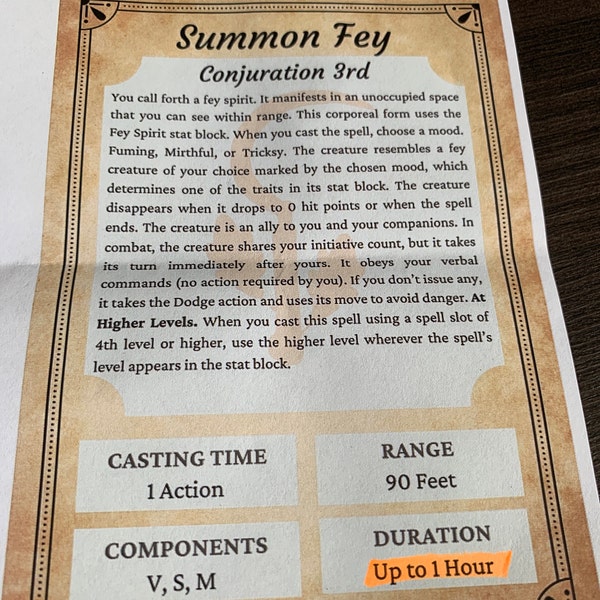 Spellbook Accessory Druid Dnd Spell Cards | Dnd Spellbook | Dnd Spellbook Cards | Dnd ...