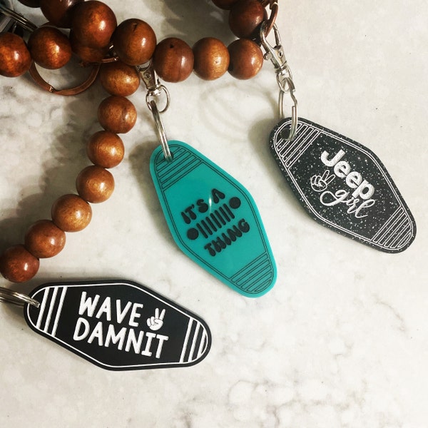 Retro Motel Keychain, Funny Keychains, Custom Keychains, Snarky Sassy ...