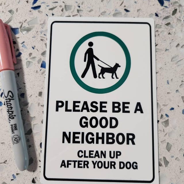 Hundehalter-Schild 'Bitte Nach Ihrem Hund Aufräumen' – Doppelseitig, Wetterfest, Mit H-Pfählen