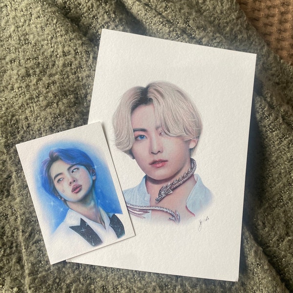 BTS Jungkook Colored Pencil Drawing : PRINT From Original Fanart - Etsy