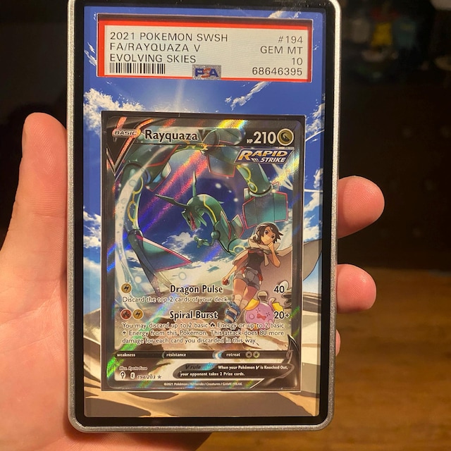 Rayquaza V Alternate Art Custom Pokemon Graded Display Case - Etsy