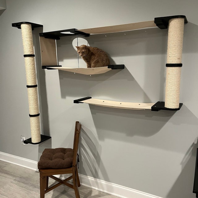 Deluxe Maze Cat Tree Cat Furniture Cat Wall Climbing Etsy CatastrophiCreations Climb Multiple-Level Cat Hammock & Climbing Activity Center Wall-Mounted Cat Tree Shelves並行輸入