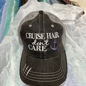 Cruise Hair Don't Care Trucker Hat With Anchor Color of Your Choice - Etsy
