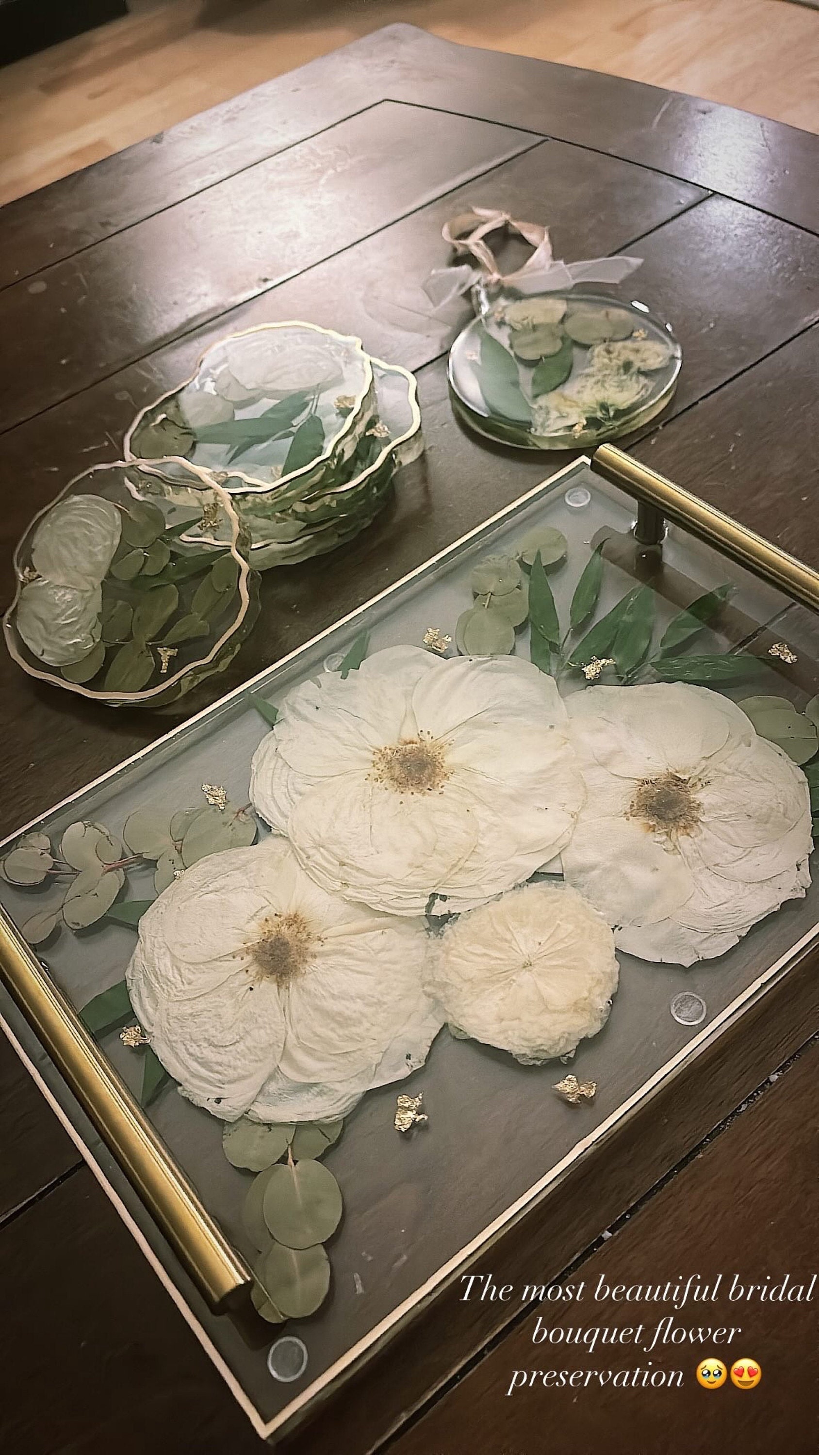 Preserved flowers from Shannon's etsy review