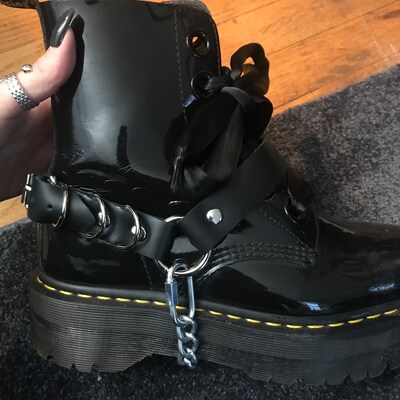 Unisex Leather Bootstrap 3.0 Triple D-ring W/ Chain SINGLE - Etsy