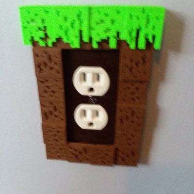 Grass Light Switch or Outlet Plate Minecraft Style for Girl or Boys ...