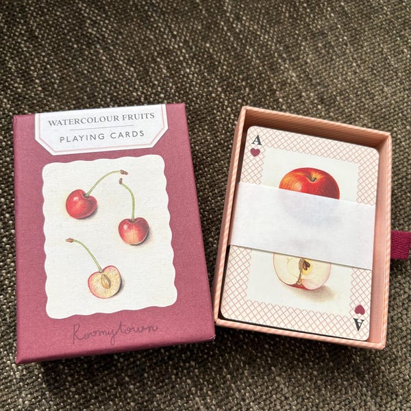 Watercolour Fruits Single Playing Card Deck | Fun Christmas Game for ...