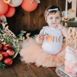 Vory Peach Frst Brthday Outft Grl 1st Brthday Grl Set