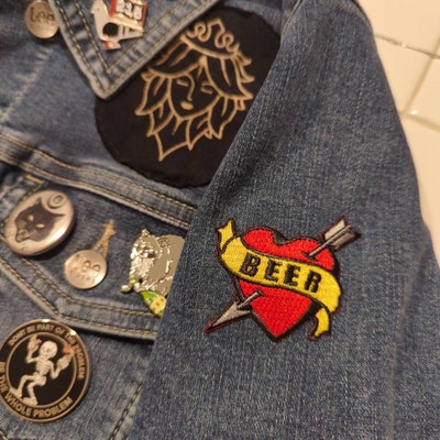 Beer Tattoo Applique Patch Pilsner, Pale Ale, IPA, Lager, Draught, Ale ...