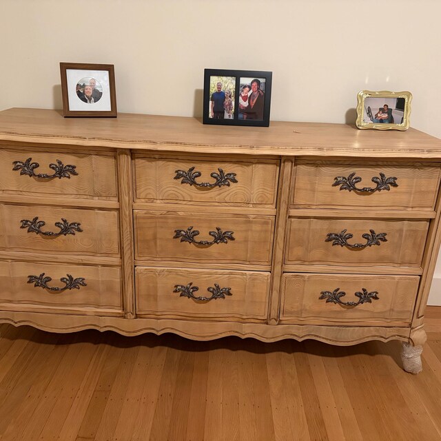 Natural Wooden Vintage French Provincial Dresser | Burnished Amber