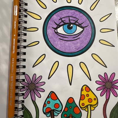 Hippie Gnome Coloring Page printable Adult Coloring Page, Coloring Book ...
