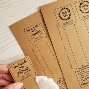Download Editable Hair Scrunchie Tag Printable Handmade Product Label Etsy
