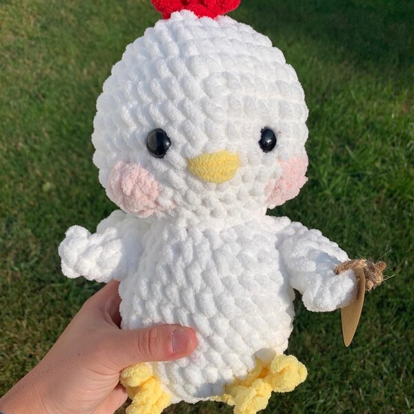 Crochet Pattern - Chubby Chicken, Cute Rooster, Baby Chicken, Stuffed ...
